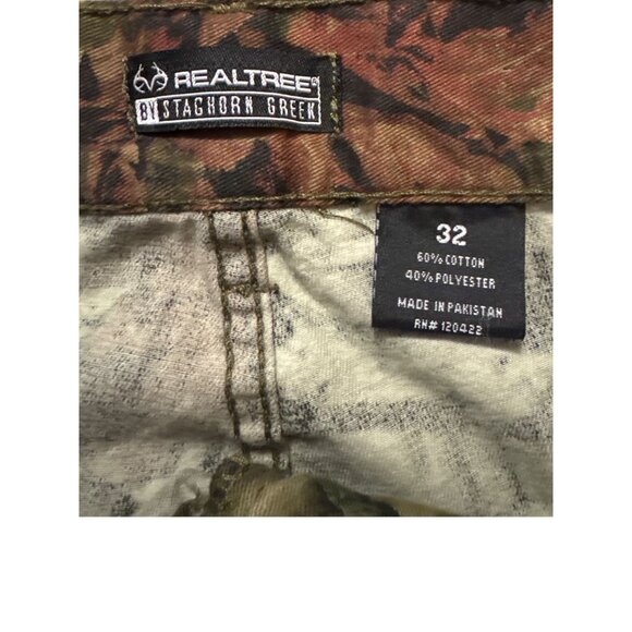 Realtree Staghorn Creek Camo Cargo Pants 32 Regular Fit 60% Cotton/40% Polyester - Picture 5 of 5